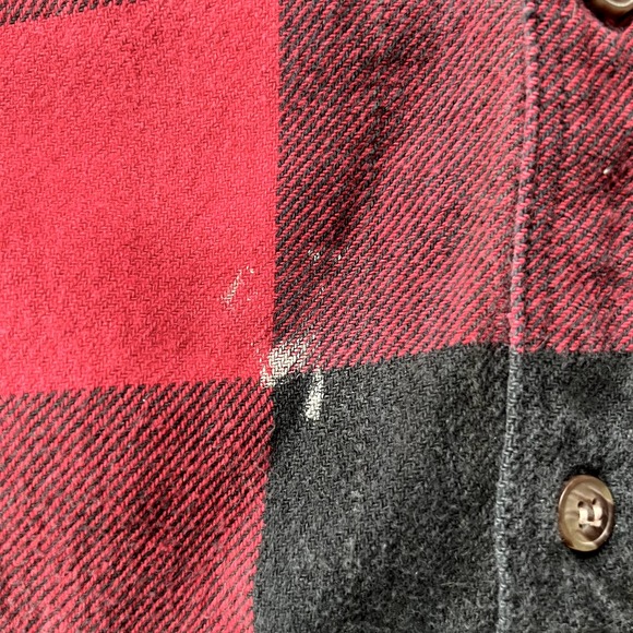 CE Schmidt Workwear Flannel Plaid Button Down Shirt M Red Black Buffalo Check - Picture 5 of 8